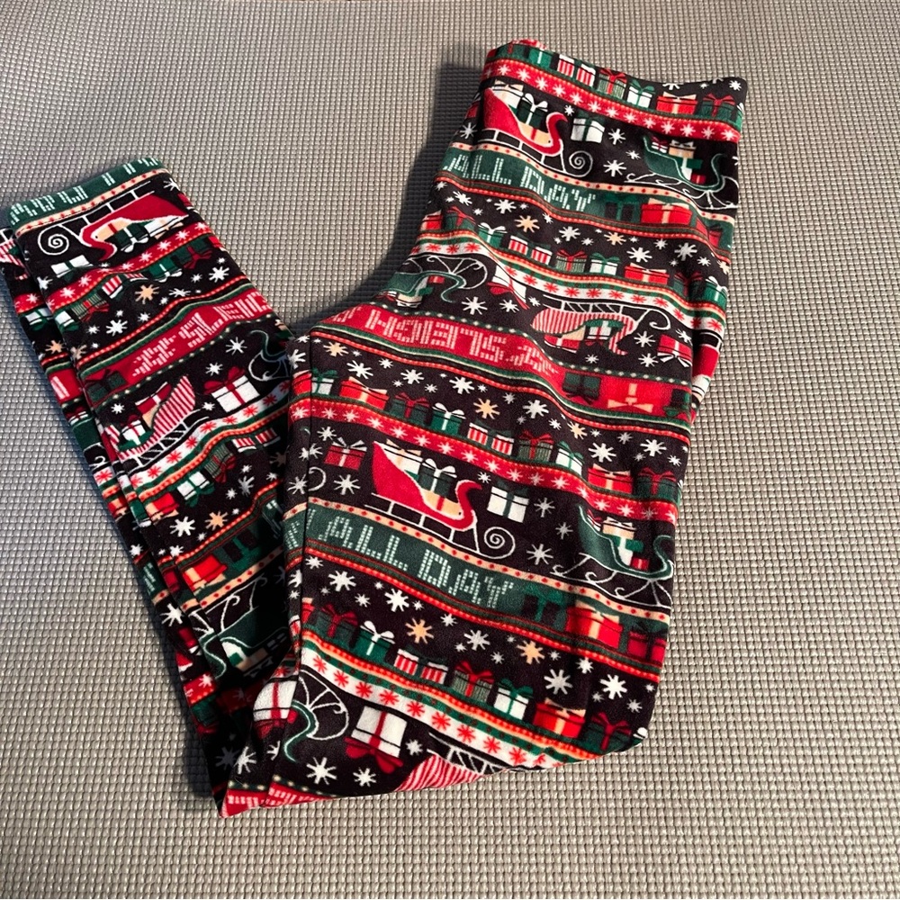 Christmas Holiday Fleece Leggings